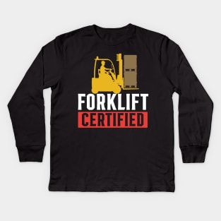 Forklift Certified Kids Long Sleeve T-Shirt